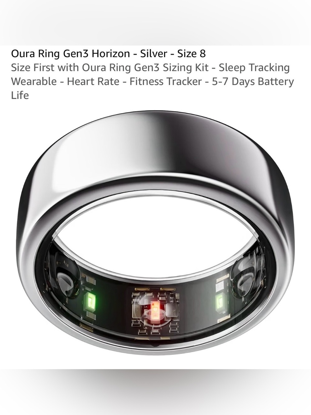 Oura Ring Gen3- Size 8